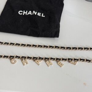 CHANEL Black and Gold Letter BELT
Original i had it listed as necklace its belt
